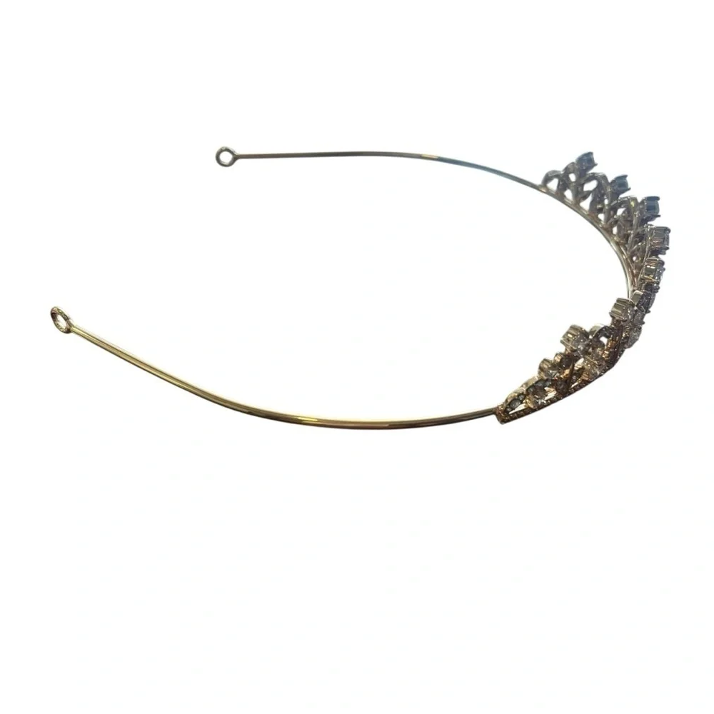 Believe by Brilliance Gold Flash Plated Tiara with Genuine Cubic Zirconia Stones